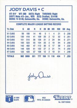 1988 Kenner Starting Lineup Cards #3397108060 Jody Davis Back