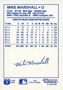1988 Kenner Starting Lineup Cards #3397101060 Mike Marshall Back