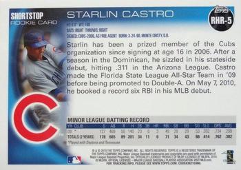 2010 Topps - Red Hot Rookies Exchange #RHR-5 Starlin Castro Back