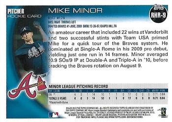 2010 Topps - Red Hot Rookies Exchange #RHR-9 Mike Minor Back