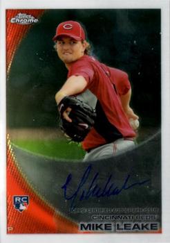 2010 Topps Chrome - Rookie Autographs #176 Mike Leake Front