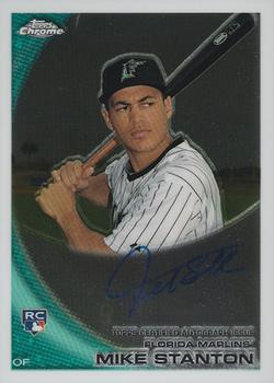 2010 Topps Chrome - Rookie Autographs #190 Mike Stanton Front