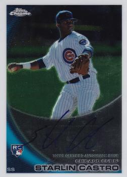 2010 Topps Chrome - Rookie Autographs #195 Starlin Castro Front