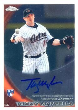 2010 Topps Chrome - Rookie Autographs #207 Tommy Manzella Front