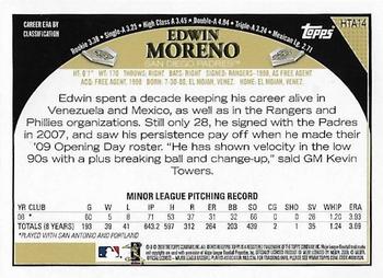 2009 Topps - Rookies #HTA14 Edwin Moreno Back