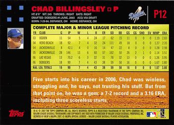 2007 Topps Pepsi #P12 Chad Billingsley Back