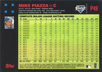 2007 Topps Pepsi #P49 Mike Piazza Back
