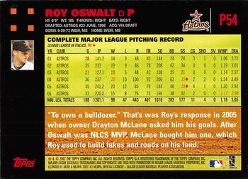 2007 Topps Pepsi #P54 Roy Oswalt Back