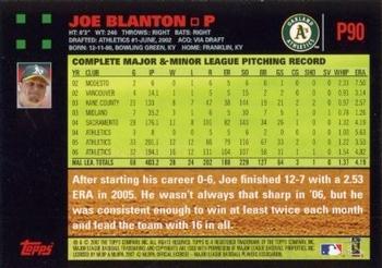 2007 Topps Pepsi #P90 Joe Blanton Back