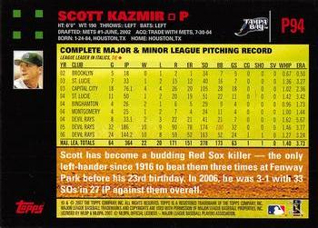2007 Topps Pepsi #P94 Scott Kazmir Back