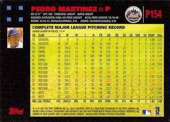 2007 Topps Pepsi #P154 Pedro Martinez Back