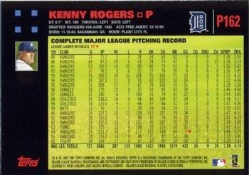 2007 Topps Pepsi #P162 Kenny Rogers Back