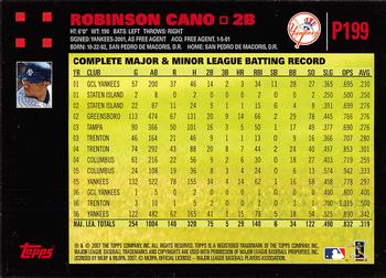 2007 Topps Pepsi #P199 Robinson Cano Back