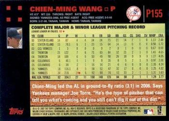 2007 Topps Pepsi #P155 Chien-Ming Wang Back