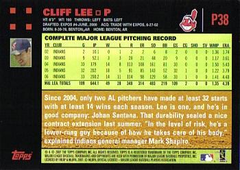 2007 Topps Pepsi #P38 Cliff Lee Back