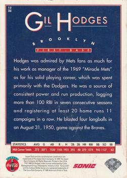 1995 Upper Deck Sonic Heroes of Baseball #12 Gil Hodges Back