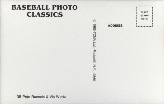 1985 TCMA Photo Classics #38 Pete Runnels / Vic Wertz Back