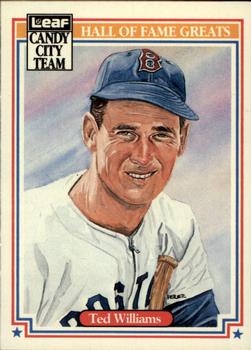 1987 Leaf Candy City Team Hall of Fame Greats #H5 Ted Williams Front