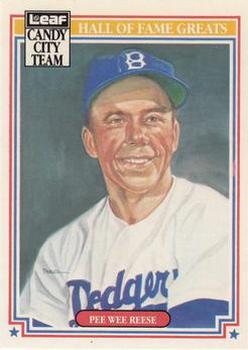 1987 Leaf Candy City Team Hall of Fame Greats #H8 Pee Wee Reese Front