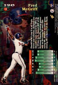 1995 Stadium Club - Virtual Reality Members Only #190 Fred McGriff Back