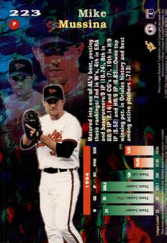 1995 Stadium Club - Virtual Reality Members Only #223 Mike Mussina Back
