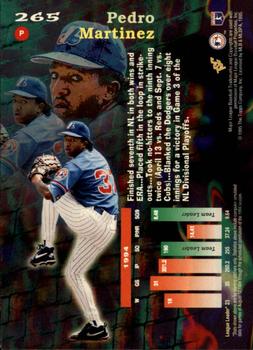 1995 Stadium Club - Virtual Reality Members Only #265 Pedro Martinez Back