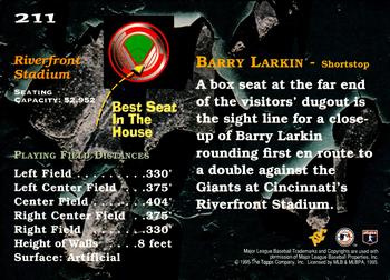 1995 Stadium Club - Members Only #211 Barry Larkin Back