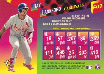 1995 Stadium Club - Members Only #507 Ray Lankford Back