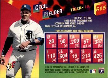 1995 Stadium Club - Members Only #515 Cecil Fielder Back