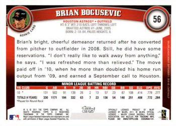 2011 Topps Opening Day #56 Brian Bogusevic Back