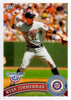 2011 Topps Opening Day #156 Ryan Zimmerman Front