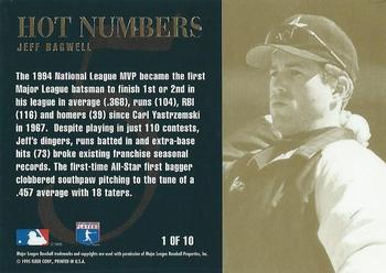 1995 Flair - Hot Numbers #1 Jeff Bagwell Back