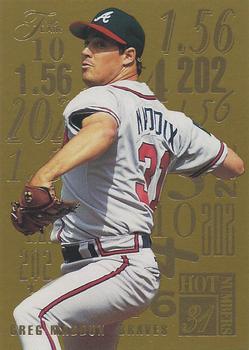 1995 Flair - Hot Numbers #6 Greg Maddux Front