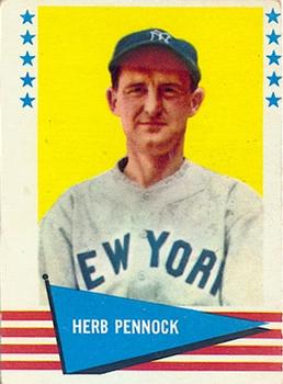 1961 Fleer Baseball Greats (F418-3) #133 Herb Pennock Front