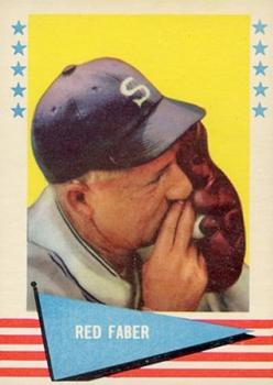 1961 Fleer Baseball Greats (F418-3) #24 Red Faber Front