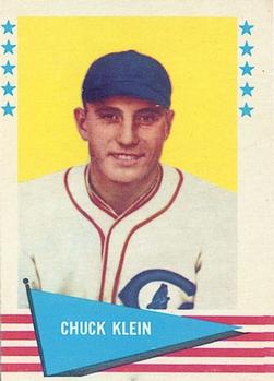 1961 Fleer Baseball Greats (F418-3) #51 Chuck Klein Front