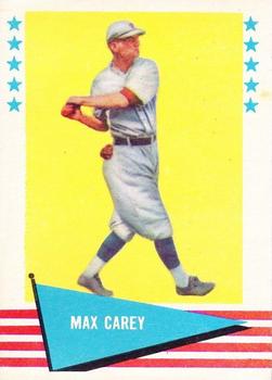 1961 Fleer Baseball Greats (F418-3) #12 Max Carey Front