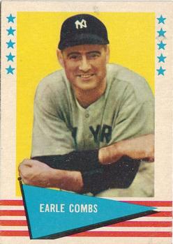 1961 Fleer Baseball Greats (F418-3) #17 Earle Combs Front