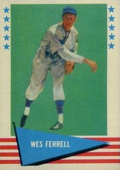 1961 Fleer Baseball Greats (F418-3) #26 Wes Ferrell Front