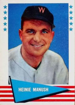 1961 Fleer Baseball Greats (F418-3) #57 Heinie Manush Front