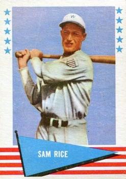 1961 Fleer Baseball Greats (F418-3) #70 Sam Rice Front