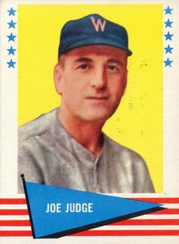 1961 Fleer Baseball Greats (F418-3) #118 Joe Judge Front