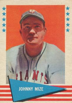 1961 Fleer Baseball Greats (F418-3) #63 Johnny Mize Front