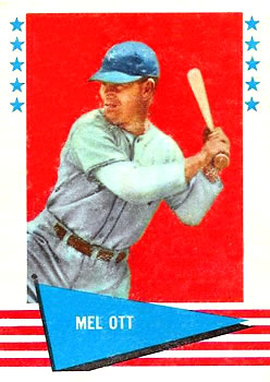 1961 Fleer Baseball Greats (F418-3) #68 Mel Ott Front