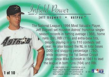 1995 Flair - Infield Power #1 Jeff Bagwell Back