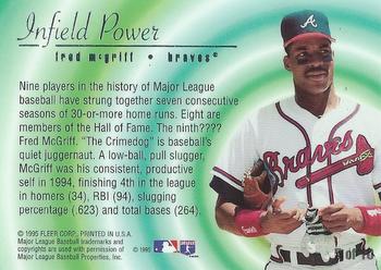 1995 Flair - Infield Power #5 Fred McGriff Back