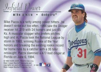 1995 Flair - Infield Power #7 Mike Piazza Back