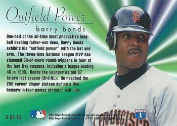 1995 Flair - Outfield Power #3 Barry Bonds Back