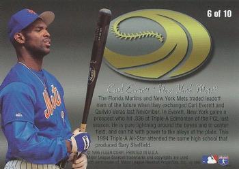 1995 Flair - Wave of the Future #6 Carl Everett Back