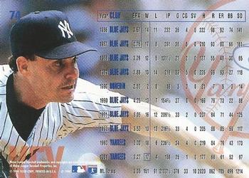 1995 Fleer #74 Jimmy Key Back